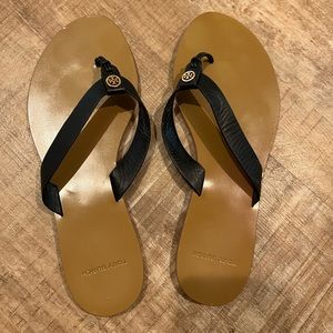 Tory Burch Leather Flip Flops